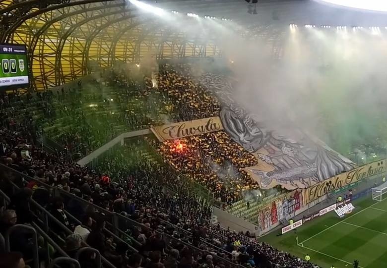 Lechia Gdańsk - Arka Gdynia. Oprawa kibiców Lechii Gdańsk