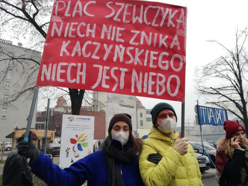 Protest plac Szewczyka w Katowicach