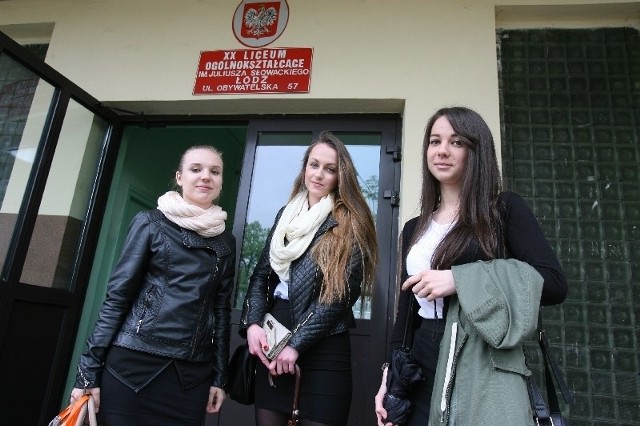 Uczennice klasy humanistycznej, Magdaleno Dudzińska, Dominika Kowalska oraz Patrycja Aksandryk, są przekonane, że egzamin na 30 proc. mógł  napisać spokojnie każdy maturzysta.