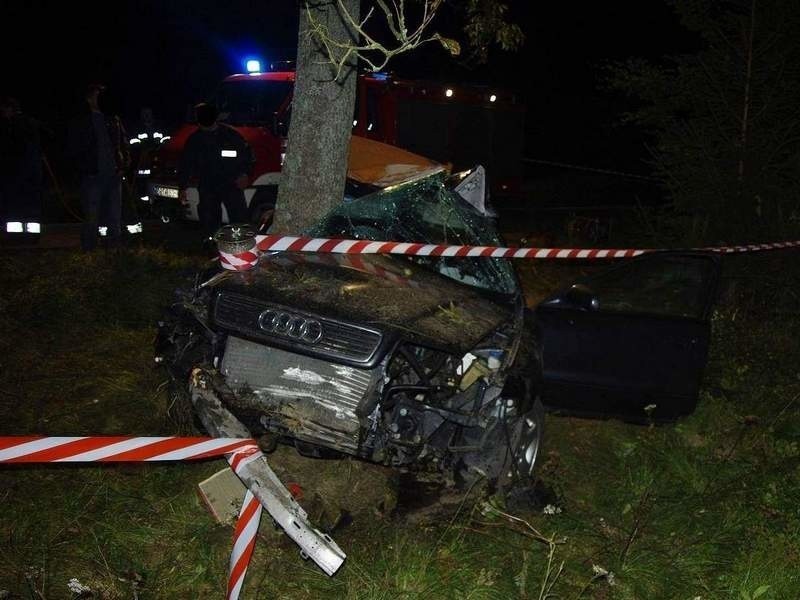 Wjechali w drzewo. Dwie młode osoby zginęły w wypadku [foto]
