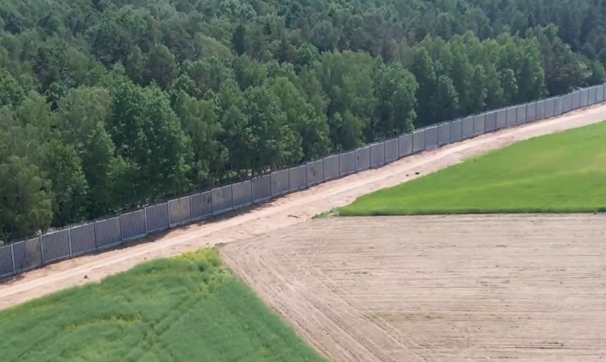 Zapora na granicy polsko-białoruskiej. Ukończone odcinki są już odebrane. Bariera stoi już na 140 kilometrach [ZDJĘCIA]