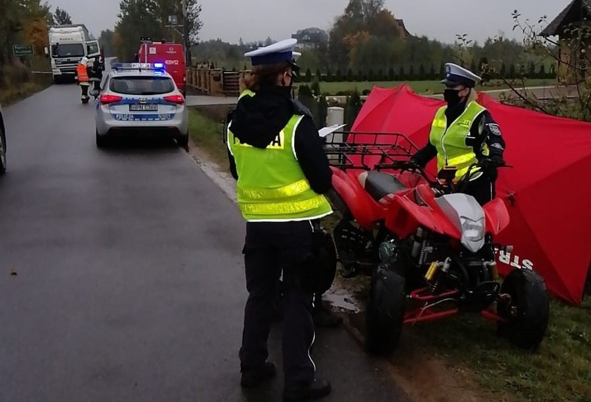 Śmiertelny wypadek na drodze z Nakli do Parchowa 21.10.2020