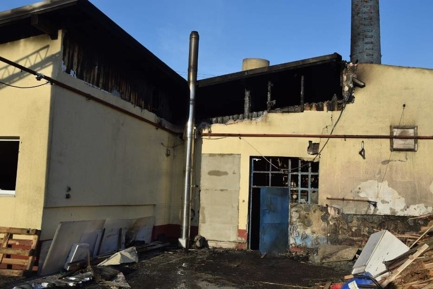 Pożar mleczarni w Zielinie w powiecie bytowskim [29.11.2018]. Ogień objął większość budynku. Na miejscu 14 zastępów straży pożarnej 