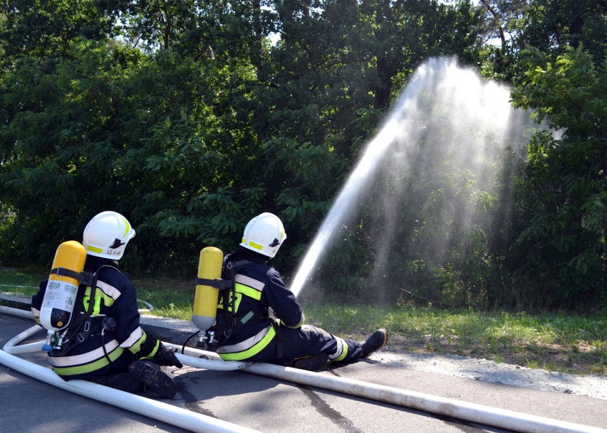 Strażacy prowadzili pozorowaną akcję ratowniczą w Kopalni...