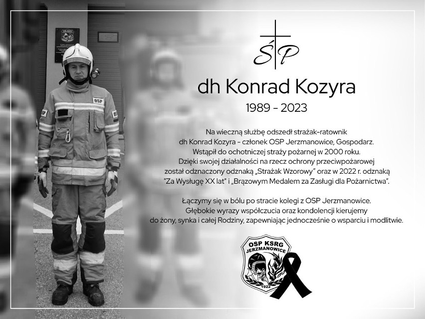 Pożegnanie druha Konrada Kozyry z OSP Jerzmanowice