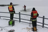Zgłoszenie: Dziecko na lodowej krze w pobliżu mostu Milenijnego. Akcja strażaków
