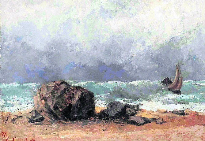 Gustave Courbet - Pejzaż morski przy sztormowej pogodzie...