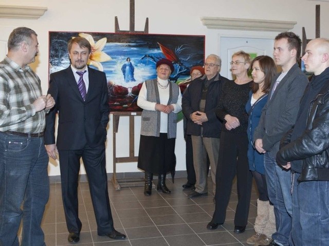 Wojciech Kolankowski i Jarosław Kosela powitali gości wernisażu inaugurującego wystawę.