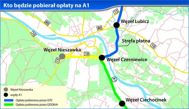 Toruń jest jedynym dużym miastem w Polsce, w którym obwodnica autostradowa jest płatna 