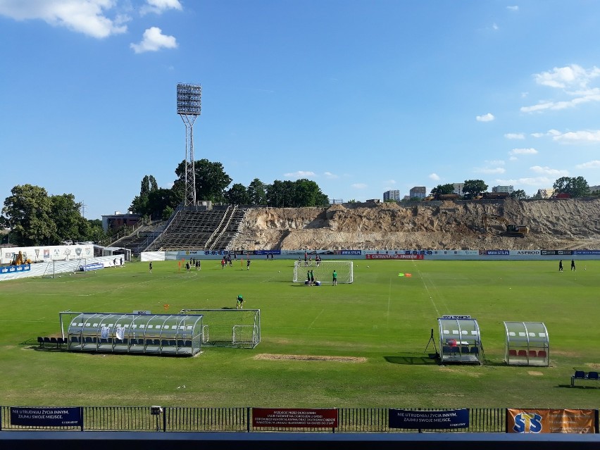 Budowa nowego stadionu Pogoni Szczecin - stan na 18 czerwca.