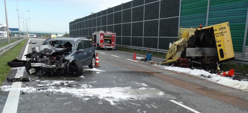 Wypadek na DK 7 w Kamieniu koło Białobrzegów.