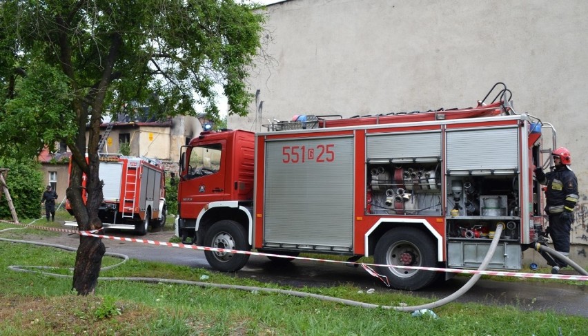 Pożar budynku w Wejherowie