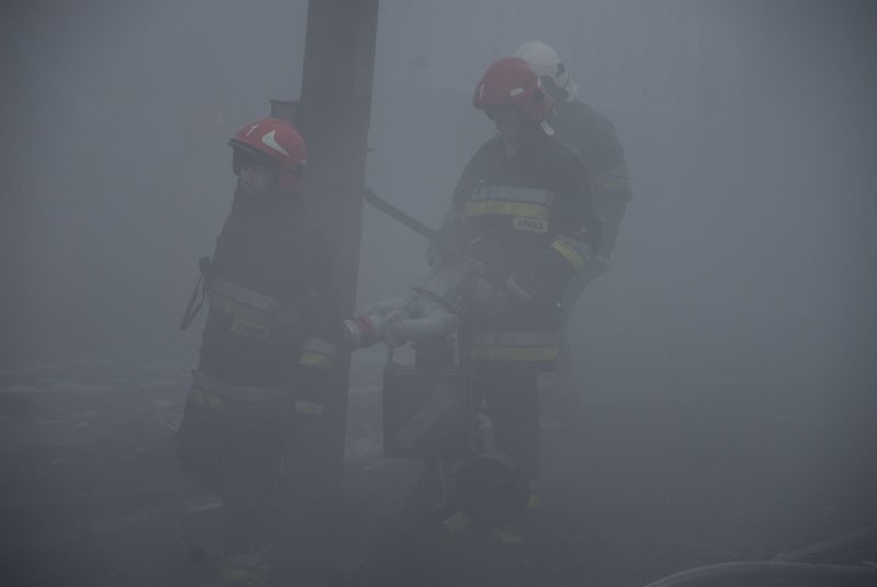 Pozar po zderzeniu pociągów
Pozar po zderzeniu pociągów