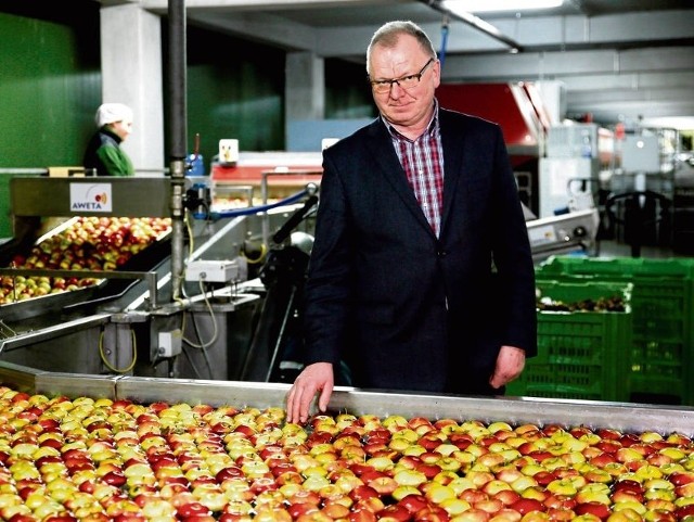 Jan Golonka, prezes Owocu Łąckiego, chwali pomysł przerobienia jabłek deserowych na koncentrat