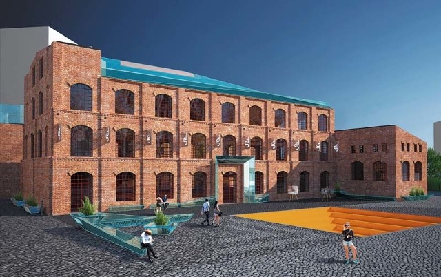 Tak wyglądają budynki starej fabryki według architekta Wojciecha Rogowskiego. Proponuje on m.in. powstanie przeszklonej nadbudówki.