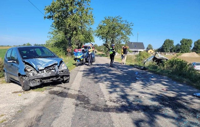 Wypadek w Łysininie (16.09.2023).