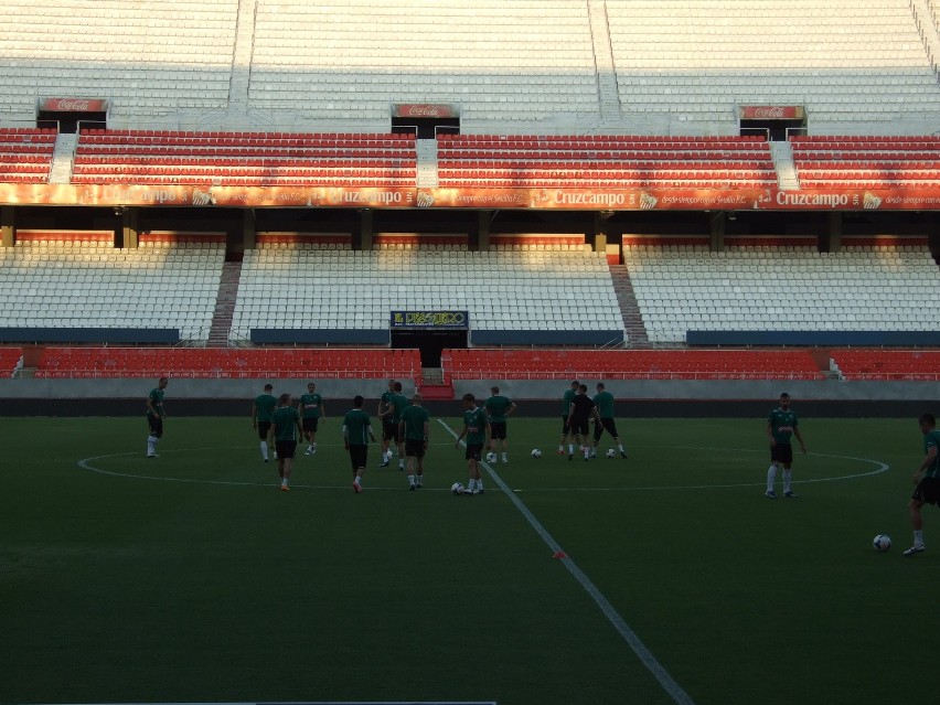 Sevilla - Śląsk. WKS trenował na Estadio Ramón Sánchez Pizjuán (ZDJĘCIA)