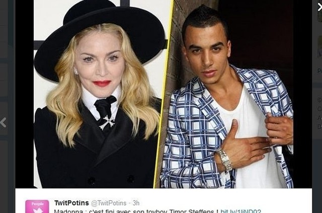 Madonna, Timor Steffens (fot. screen z Twitter.com)