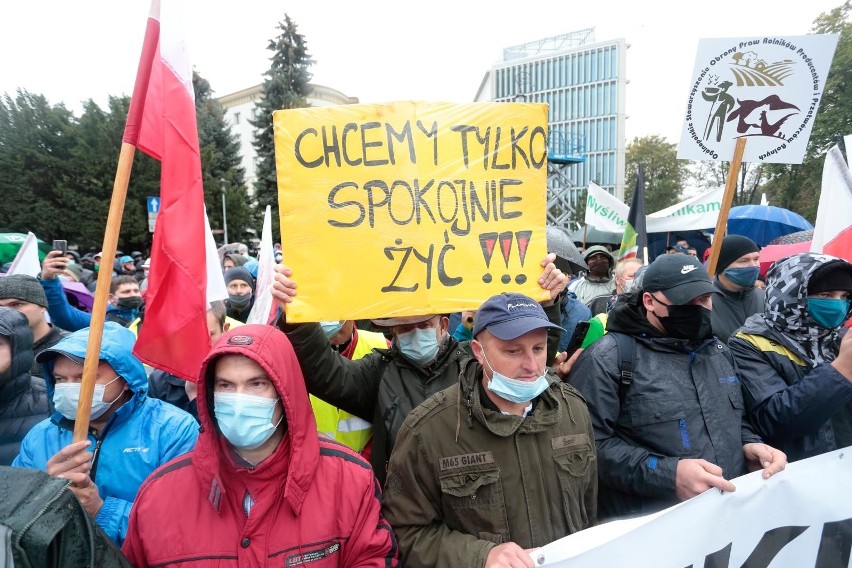 Tak wyglądał protest rolników 13 października 2020 w...