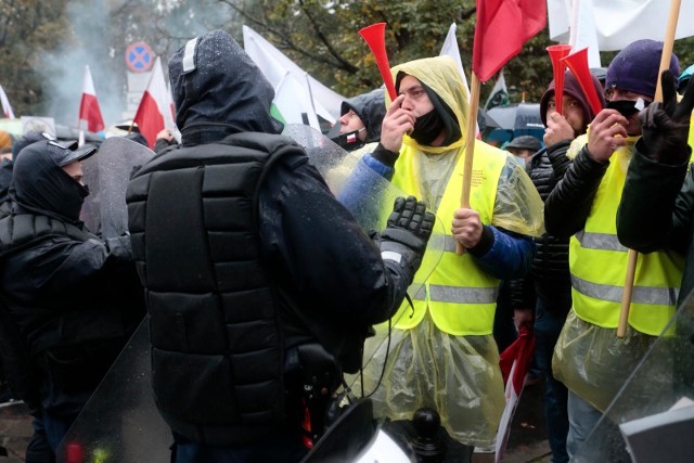 Tak wyglądał protest rolników 13 października 2020 w Warszawie