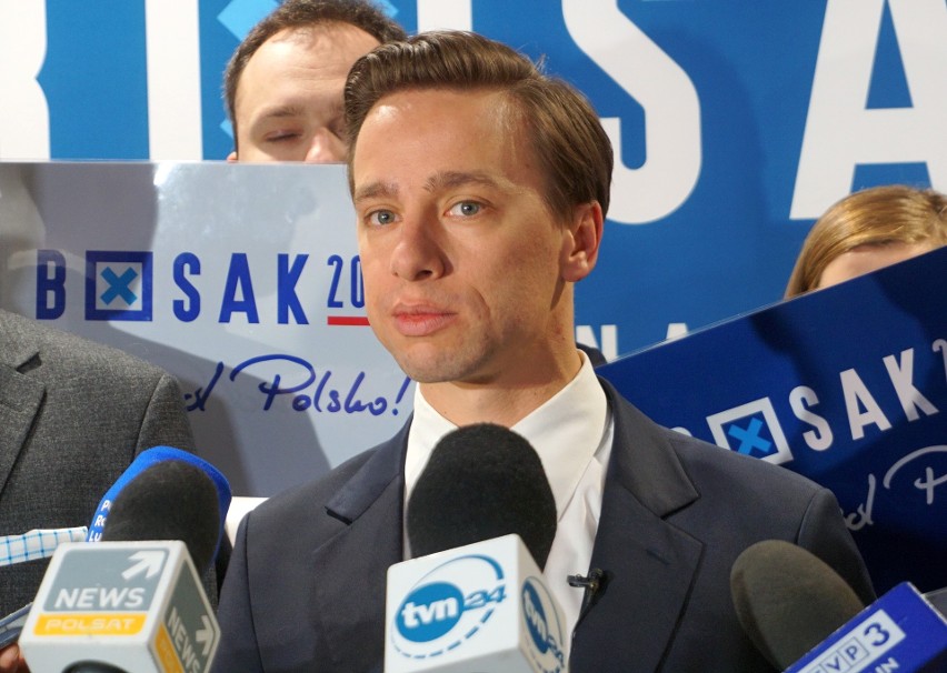 Wybory prezydenckie 2020: Krzysztof Bosak w Lublinie. Kandydat Konfederacji na prezydenta RP spotkał się z mieszkańcami. ZDJĘCIA 