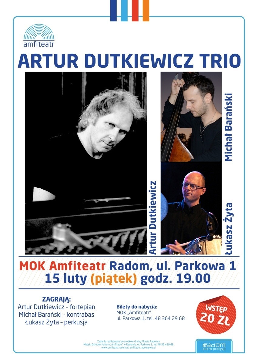 Koncert jazzowy w Radomiu. Wystąpi zespól "Artur Dutkiewicz Trio" 