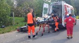 Wypadek z udziałem motoroweru w Łęcznie koło Białogardu [ZDJĘCIA]
