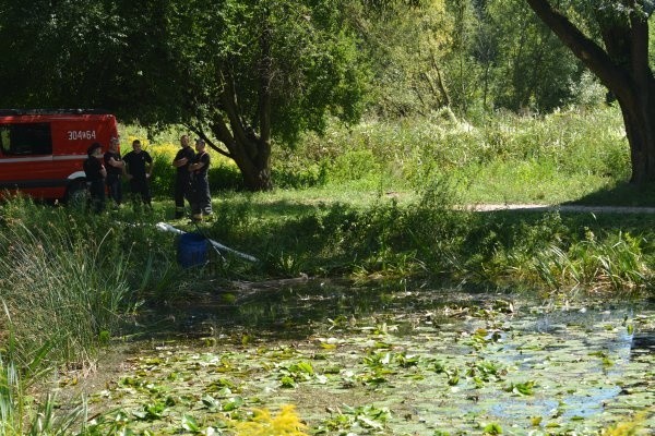 Znów ktoś zabrudził staw przy ul. św. Teresy. To się regularnie powtarza - alarmują mieszkańcy