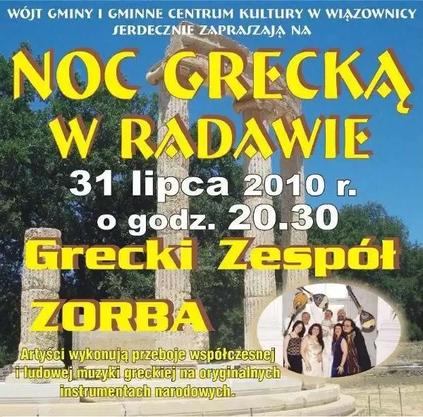 Za sprawą zespołu "Zorba&#8221;  uczestnicy dzisiejszej zabawy poczują się jak w Grecji