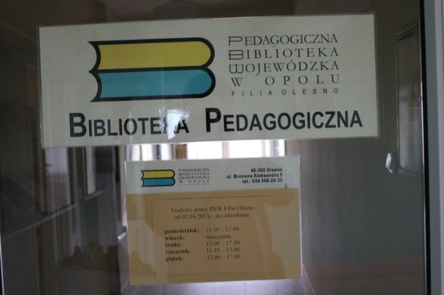 Oleska filia biblioteki pedagogicznej jest już zamknięta.