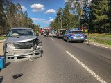 Pólko. Wypadek na drodze Białystok - Supraśl. Zderzyły się cztery auta (zdjęcia)