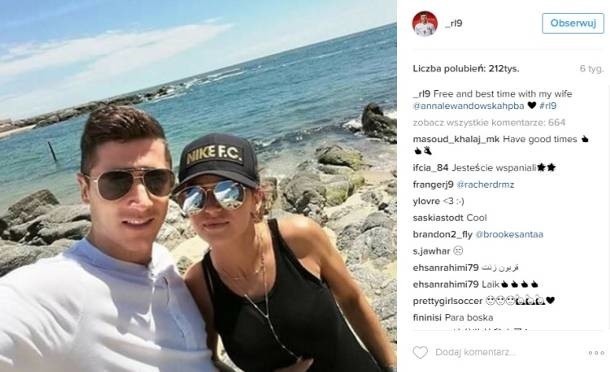 Robert Lewandowski na wakacjach! Zobacz, jak się bawi [zdjęcia]