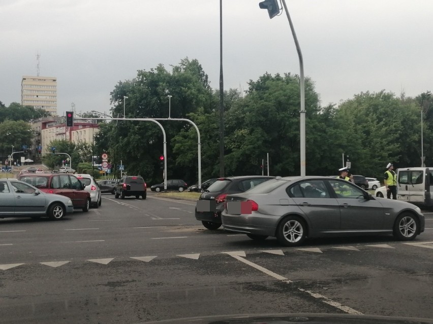 Kolizja na skrzyżowaniu Solidarności i Kompozytorów Polski w Lublinie