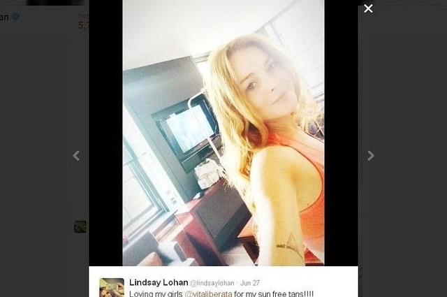 Lindsay Lohan (fot. screen z Twitter.com)