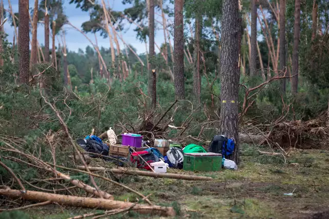 Obóz harcerski w Suszku po nawałnicy, jaka przeszła w nocy z piątku na sobotę (11/12.08.2017), został zrównany z ziemią