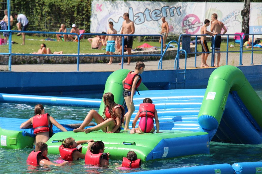 Aqua aerobik i inne atrakcje Kąpieliska Leśnego w Gliwicach ZDJĘCIA