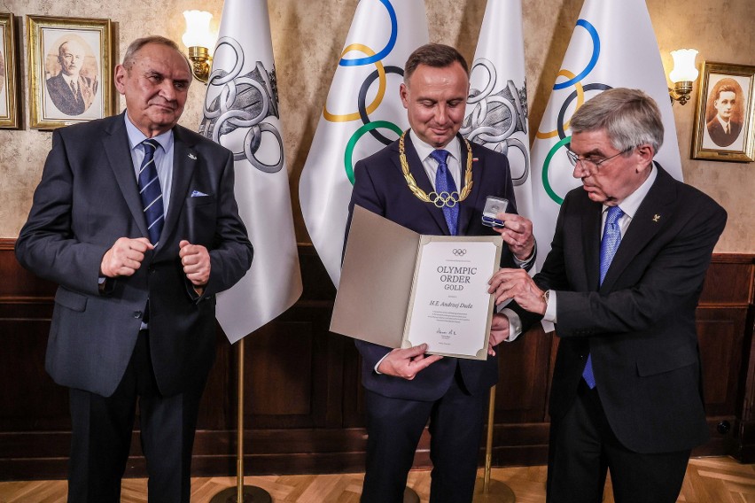 Prezydent Andrzej Duda odznaczony Złotym Orderem Olimpijskim. "Idea Olimpijska jest bliska memu sercu"