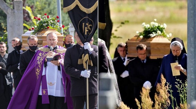 Pogrzeby 37-letniego Szczepana i 33-letniego Mateusza, dwóch z czterech śmiertelnych ofiar tragicznego wypadku samochodowego w Baczkowie