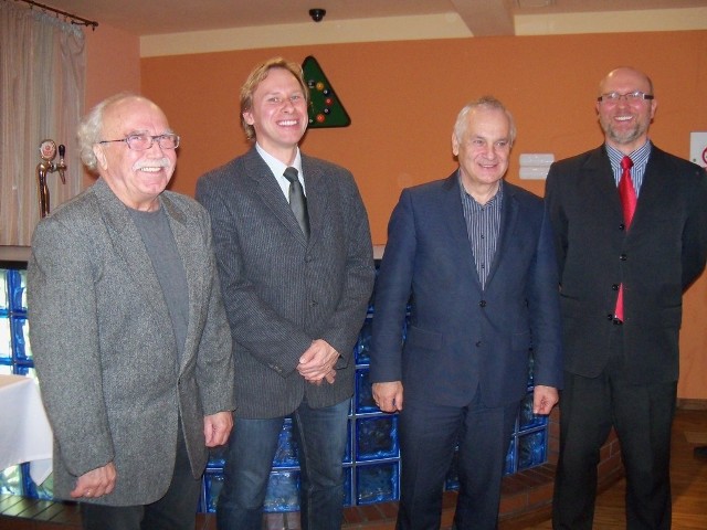 Galera prezesów TPG. Od lewej Stanisław Duraj, Marek Szymkowicz, Zdzisław Baran i obecny prezes Paweł Szymkowicz.