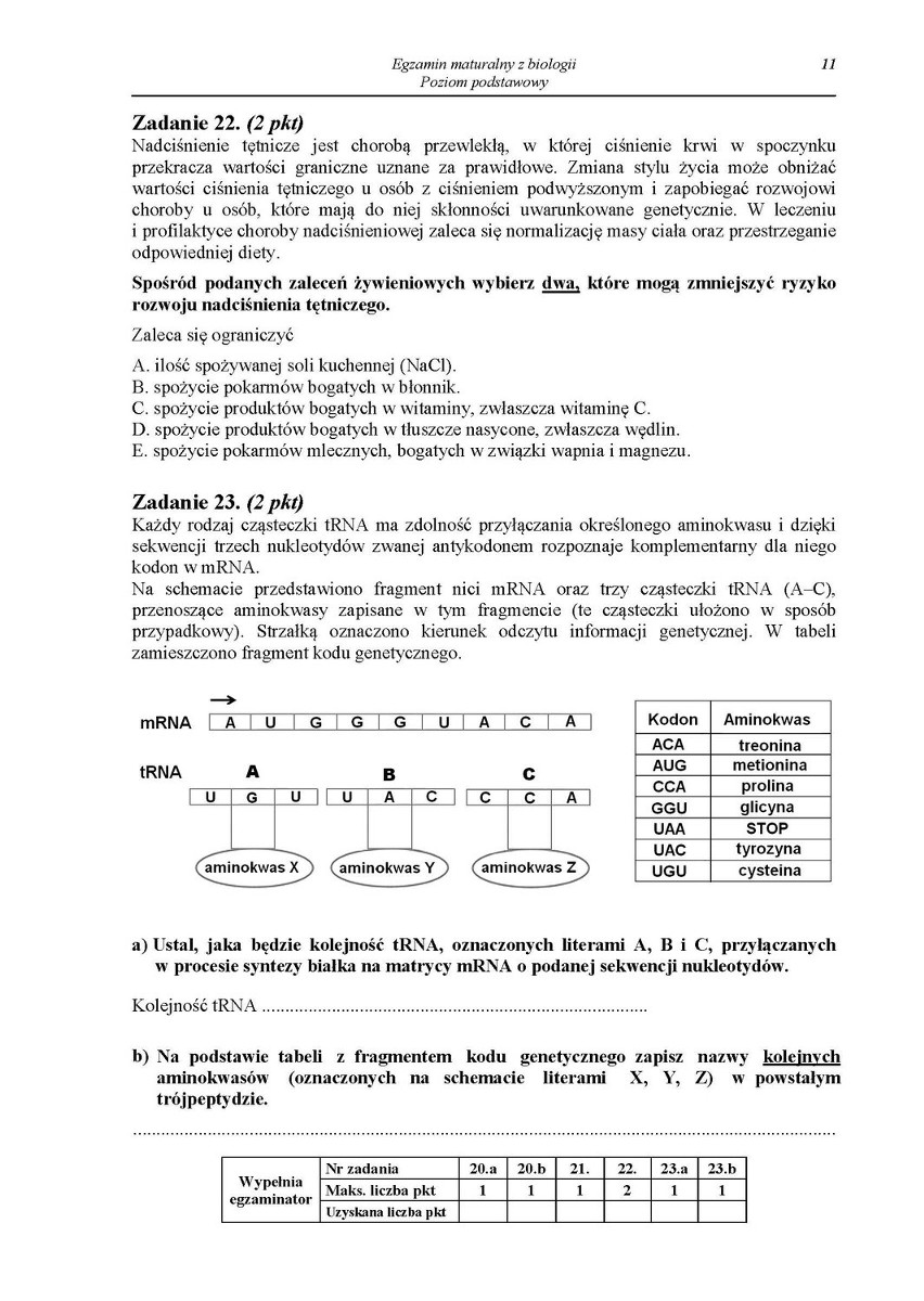 Matura 2014 BIOLOGIA ARKUSZE