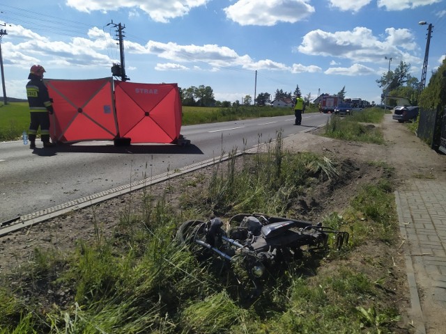 Wypadek w miejscowości Napole na drodze wojewódzkiej nr 554.