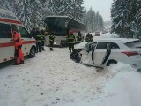 Wypadek autokaru z dziećmi na Słowacji. Jechał z Sosnowca. Służby ratownicze na miejscu ZOBACZCIE ZDJĘCIA