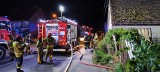 Nocny pożar w Borowie pod Świebodzinem. Z ogniem walczyło pięć zastępów strażaków