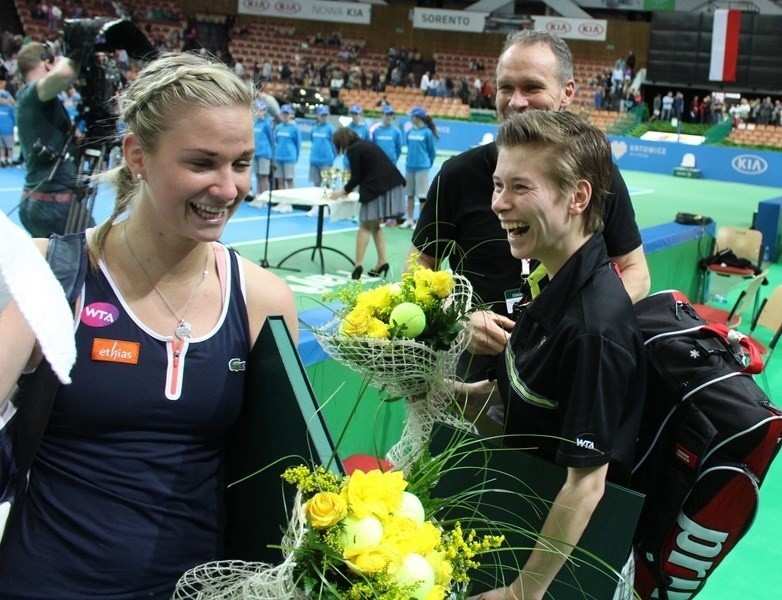 Finał debla WTA Katowice Open Ysaline Bonaventure (Belgia) i...