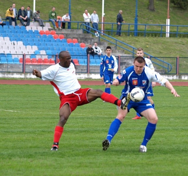Josefh Mute Mboma został bohaterem spotkania. Strzelił dwa gole Polonii.