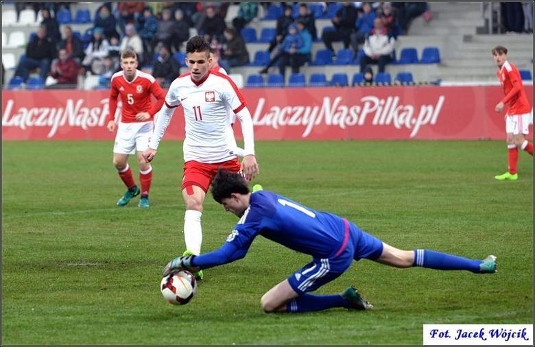 Filip Marchwiński w towarzyskim meczu reprezentacji Polski...