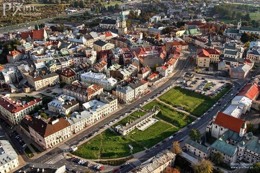 Widok na Stare Miasto w Lublinie i dawne Arkady