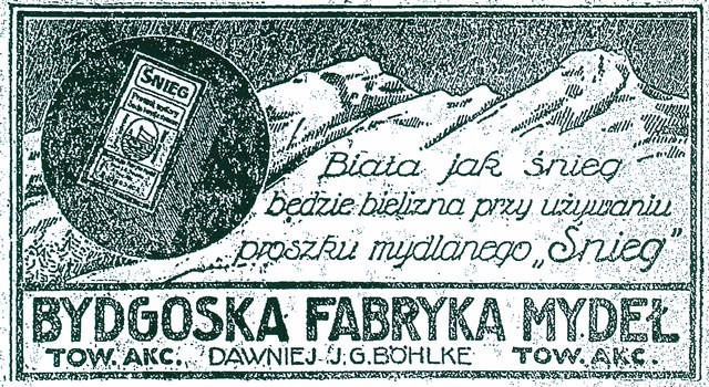 Tę reklamę znaleźliśmy w "Dzienniku Bydgoskim". Ukazała się 31 grudnia 1923 roku.