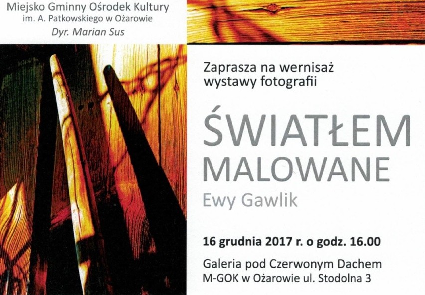 Wernisaż wystawy Ewy Gawlik w Ożarowskim Ośrodku Kultury już 16 grudnia