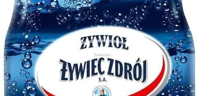 Etykieta jednej z butelek wody "Żywioł Żywiec Zdrój". 